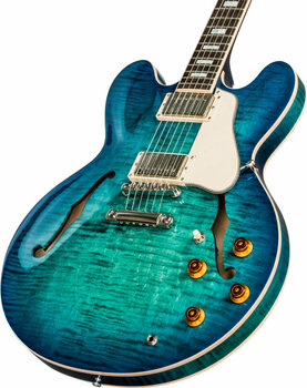 Félakusztikus - jazz-gitár Gibson ES-335 Figured Aquamarine - 2