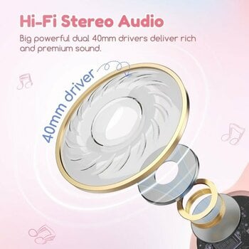 Casque sans fil supra-auriculaire EarFun K2P kid headphones pink Pink - 5