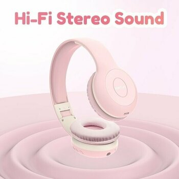 Brezžične slušalke On-ear EarFun K2P kid headphones pink Pink - 12