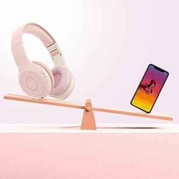 Brezžične slušalke On-ear EarFun K2P kid headphones pink Pink - 13