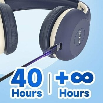 On-ear draadloze koptelefoon EarFun K2L kid headphones blue Blue - 10