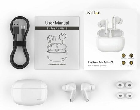 True Wireless In-ear EarFun Air Mini 2 TW203W TWS white Blanco True Wireless In-ear - 3