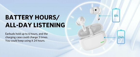 True Wireless In-ear EarFun Air Mini 2 TW203W TWS white Blanco - 9