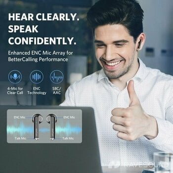 Intra-auriculares true wireless EarFun Air Lite TW204B TWS black - 18