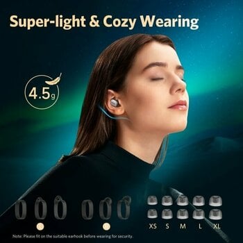 Intra-auriculares true wireless EarFun Free Pro 3 TW400B TWS black Black - 9