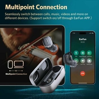 Intra-auriculares true wireless EarFun Free Pro 3 TW400B TWS black Black - 10