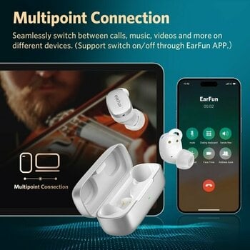 True trådlös in-ear EarFun Free Pro 3 TW400W TWS white White - 9