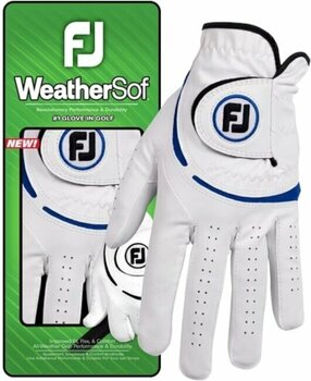 Gloves Footjoy Weathersof Mens Golf Glove Regular LH White/Blue XL 2024 - 3