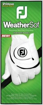 Gloves Footjoy Weathersof Mens Golf Glove (2 Pack) Regular LH White/Black L 2024 - 4