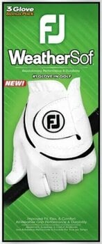Gloves Footjoy Weathersof Mens Golf Glove (3 Pack) Regular LH White/Black L 2024 - 4