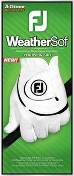 Rękawice Footjoy Weathersof Mens Golf Glove (3 Pack) Regular LH White/Black XL 2024 - 4