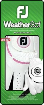 Rokavice Footjoy Weathersof Womens Golf Glove Regular LH White/Pink L 2024 - 3
