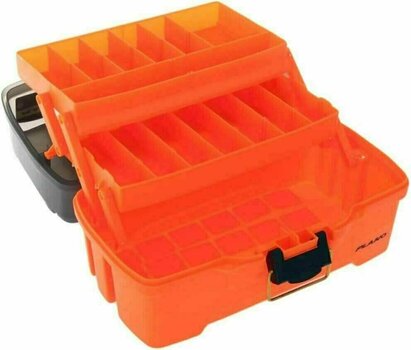 Angelbox Plano Two-Tray Tackle Box 4 Medium Trans Smoke Orange - 3