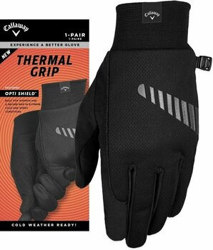 Gloves Callaway Thermal Grip Mens Golf Gloves Pair Black S - 6