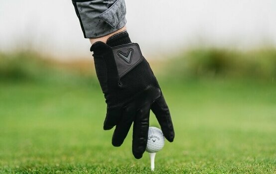 Rękawice Callaway Rain Spann Mens Golf Gloves Pair Black S - 7