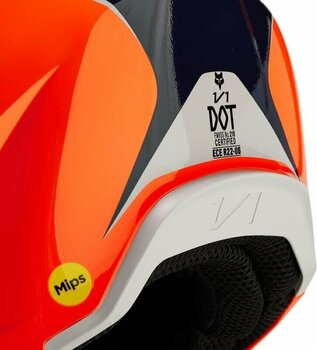 Kask FOX V1 Nitro Helmet Fluorescent Orange L Kask - 9