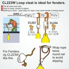 Accessoires voor fenders Clamcleat Loop Cleat Black 3-6 mm - 2
