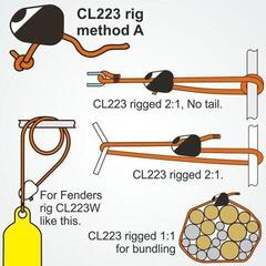 Accessoires voor fenders Clamcleat Loop Cleat Black 3-6 mm - 3