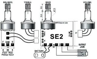 Pick up za bas gitare Artec SE-2 Pick up za bas gitare - 1
