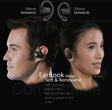 Wireless Ear Loop headphones Jabees Bsport Black - 6