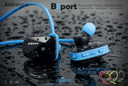 Vezeték nélküli fejhallgató fülhurkot Jabees Bsport Blue - 7