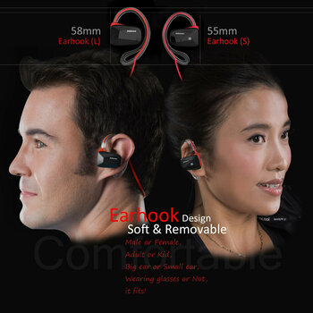 Wireless Ear Loop headphones Jabees Bsport Red - 7