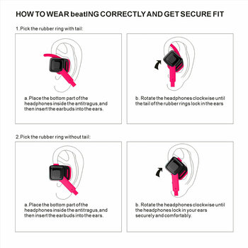 Cuffie wireless In-ear Jabees beatING Pink - 4