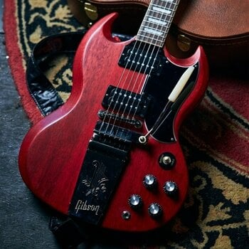 Electric guitar Gibson SG Standard '61 Faded Maestro Vibrola Vintage Cherry - 8