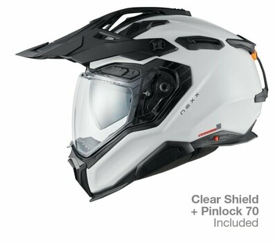 Helm Nexx X.WED3 Plain White Pearl XL Helm - 2