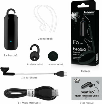 True Wireless In-ear Jabees beatleS Black - 7