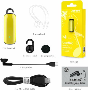 Intra-auriculares true wireless Jabees beatleS Yellow - 6