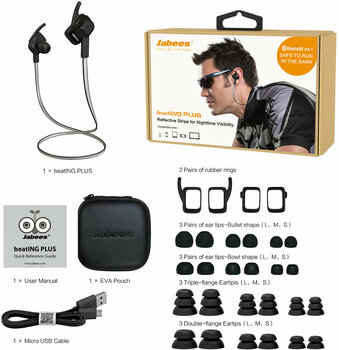 Безжични In-ear слушалки Jabees beatING Plus Black - 2
