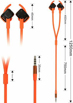 Ecouteurs intra-auriculaires Jabees WE204M Orange - 2