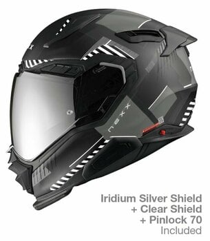 Helm Nexx X.WST3 Fluence Black/Silver MT 2XL Helm - 2