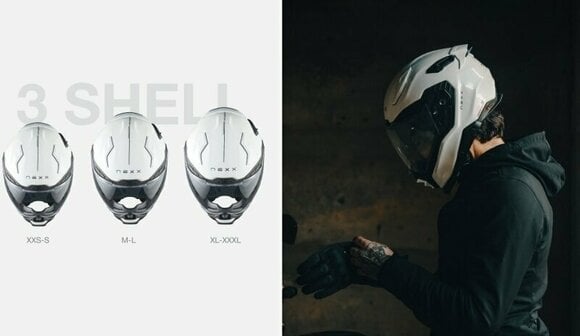 Helm Nexx X.WST3 Fluence Black/Silver MT 2XL Helm - 9