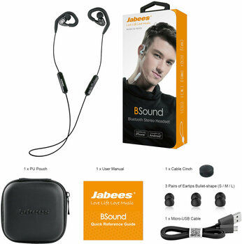 Bezprzewodowe słuchawki do uszu Loop Jabees BSound Czarny - 8