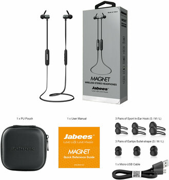 Wireless In-ear headphones Jabees MAGNET Black - 6