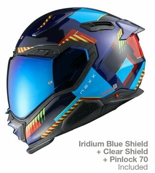 Helm Nexx X.WST3 Fluence Blue/Red XL Helm - 2