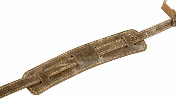 Tracolla Pelle Fender Vintage-Style Distressed Leather Strap Brown - 3