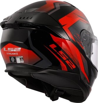 Casco LS2 FF808 Stream II Fury Black/Red 3XL Casco - 4