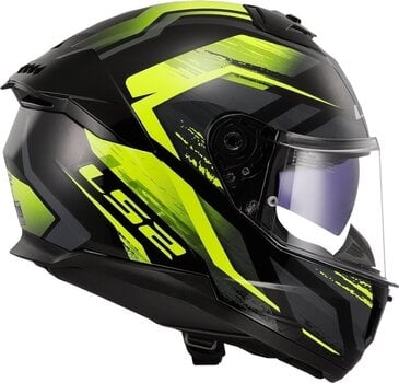 Helm LS2 FF808 Stream II Fury Black/H-V Yellow 3XL Helm - 4