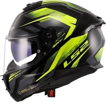 Helmet LS2 FF808 Stream II Fury Black/H-V Yellow S Helmet - 2