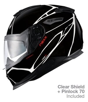 Helm Nexx Y.100 B-Side Black/White 2XL Helm - 2
