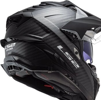 Helmet LS2 MX701 Explorer Carbon Edge Black/Fluo Orange L Helmet - 7