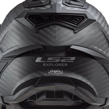 Helmet LS2 MX701 Explorer Carbon Edge Black/Fluo Orange XS Helmet - 11