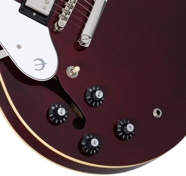 Halvakustisk guitar Epiphone Noel Gallagher Riviera (Left-Handed) Dark Wine Red - 5