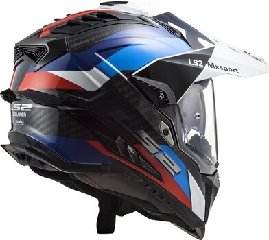 Helmet LS2 MX701 Explorer Carbon Frontier Black/Blue L Helmet - 4