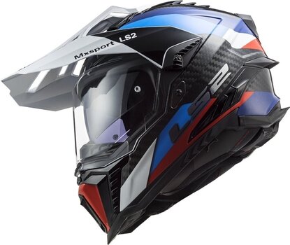 Helmet LS2 MX701 Explorer Carbon Frontier Black/Blue S Helmet - 2