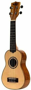 Ukulélé soprano Kala Solid Spruce Top Soprano Ukulele Flamed Maple with Case - 3