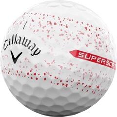 Golfball Callaway Supersoft 2023 White Red Splatter Golfball - 1